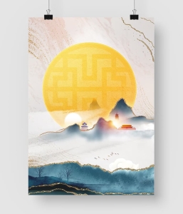 中国风鎏金背景素材