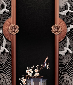 23款 中国风房地产海报背景