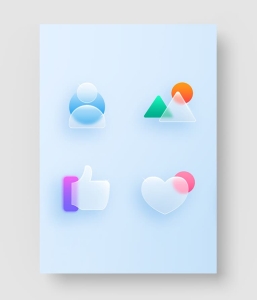 23款 毛玻璃图标素材