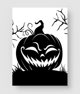 万圣节南瓜剪影元素