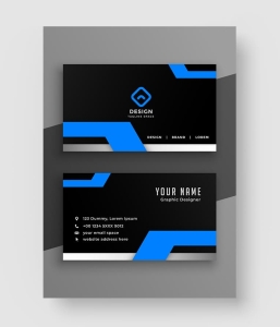 蓝色极简商务名片