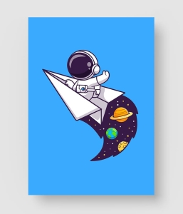 太空人卡通插画