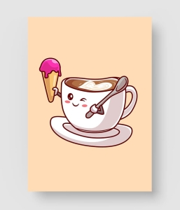 咖啡杯卡通插画