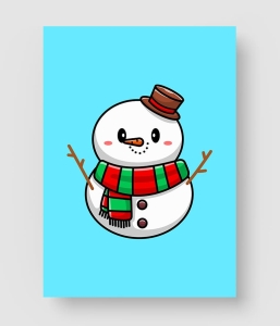 雪人卡通插画