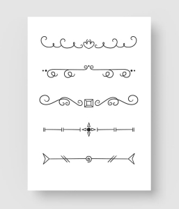 个性装饰边线纹饰