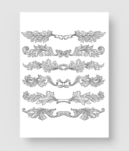 手绘装饰边线纹饰