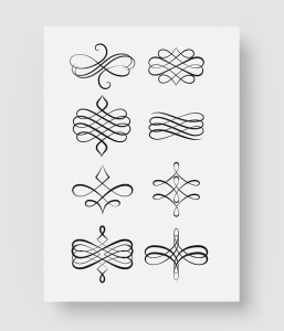 优美几何形装饰边线纹饰