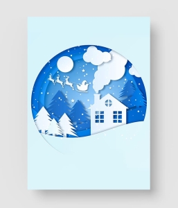 圣诞节剪纸创意