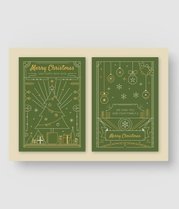 圣诞节线性创意海报