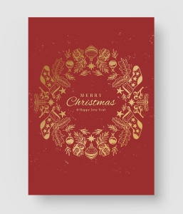 圣诞节金色创意元素