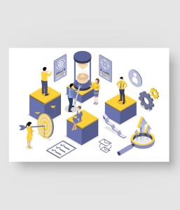 工作办公2.5D插画