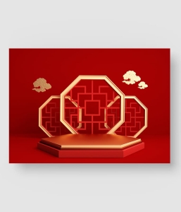 34款 新年促销立体背景