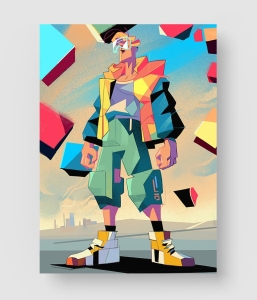 酷酷的人物插画