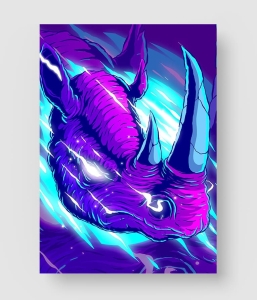 彩色抽象动物插画